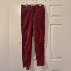 Madewell Plum 10” High Rise Skinny Pants